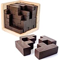 Rompecabezas 3D De Madera de Sharp Brain Zone. Desarrolla Habilidades de Genio con Sus Piezas en Forma de T Que se…